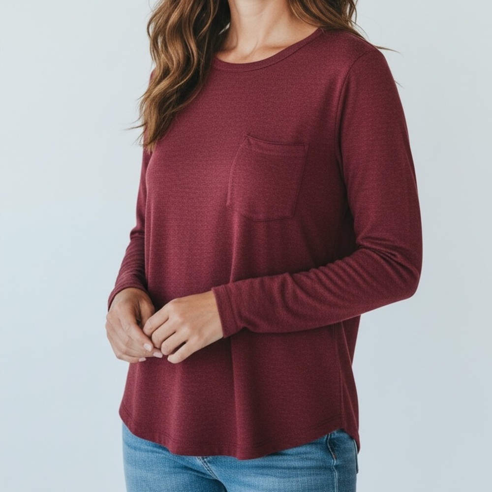 Merona Women’s Dark Red Knit Sweater Top‎ Small